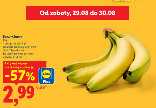 Banany luzem 1 KG - LIDL