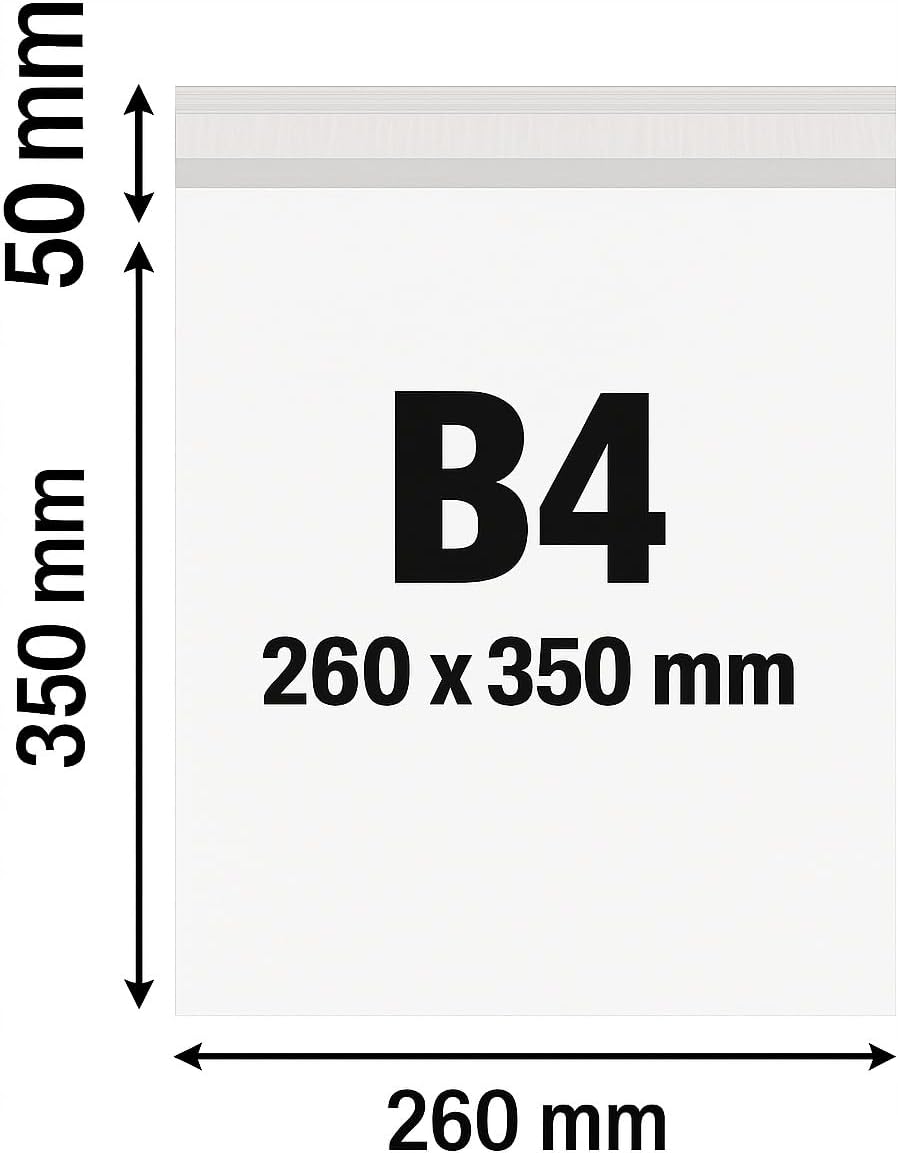 M-FOLIE Foliopaki kurierskie - koperty 260x350 mm białe B4 - 50 szt