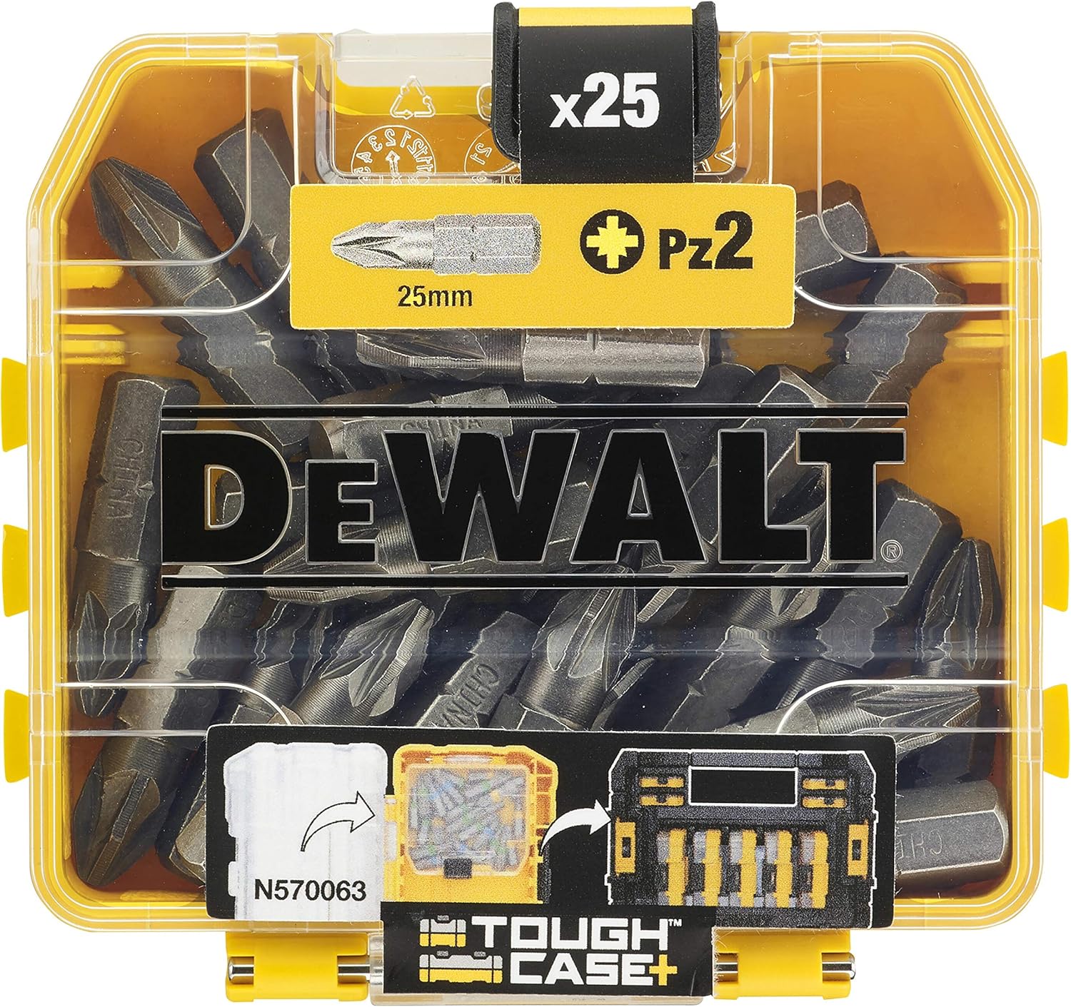 Zestaw bitów Dewalt Dt71521-Qz Czarny/Żółty 25 Elementów