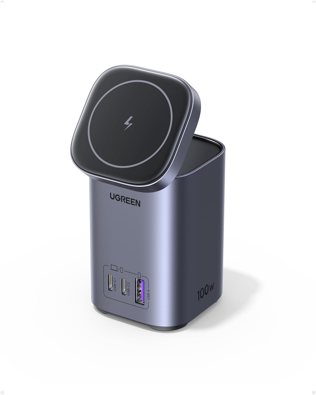 UGREEN Nexode Ładowarka 100 W z magnetyczną ładowarką Qi2 15 W