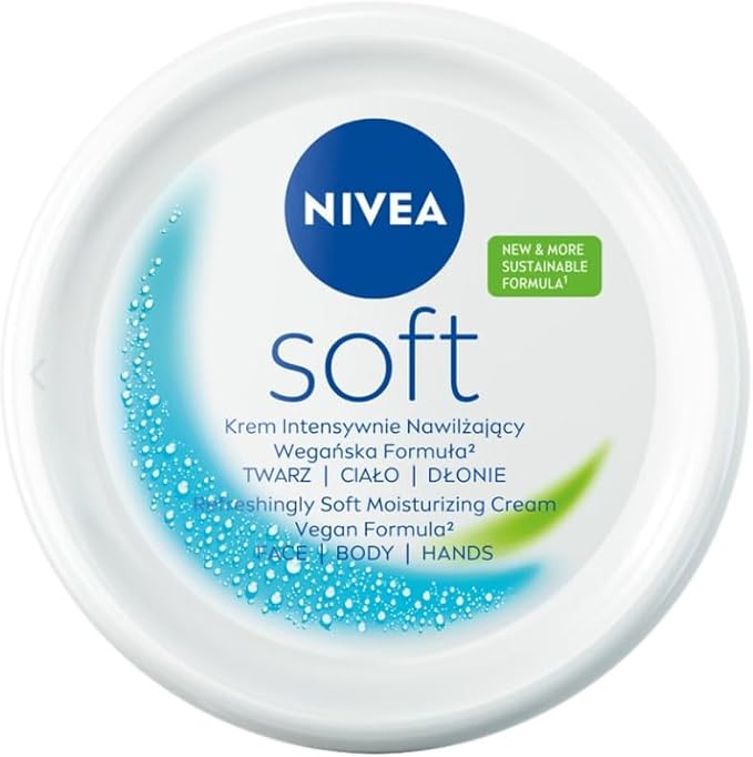NIVEA Soft Intensywnie nawilżający krem do twarzy ciała i rąk 200 ml