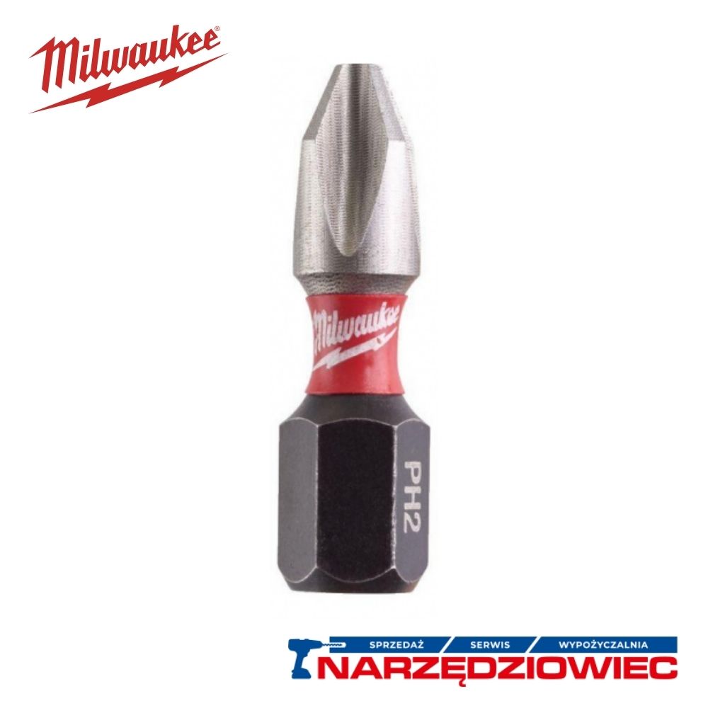 MILWAUKEE Bit udarowy PH2 25mm SHOCKWAVE 1 szt | 4932430853