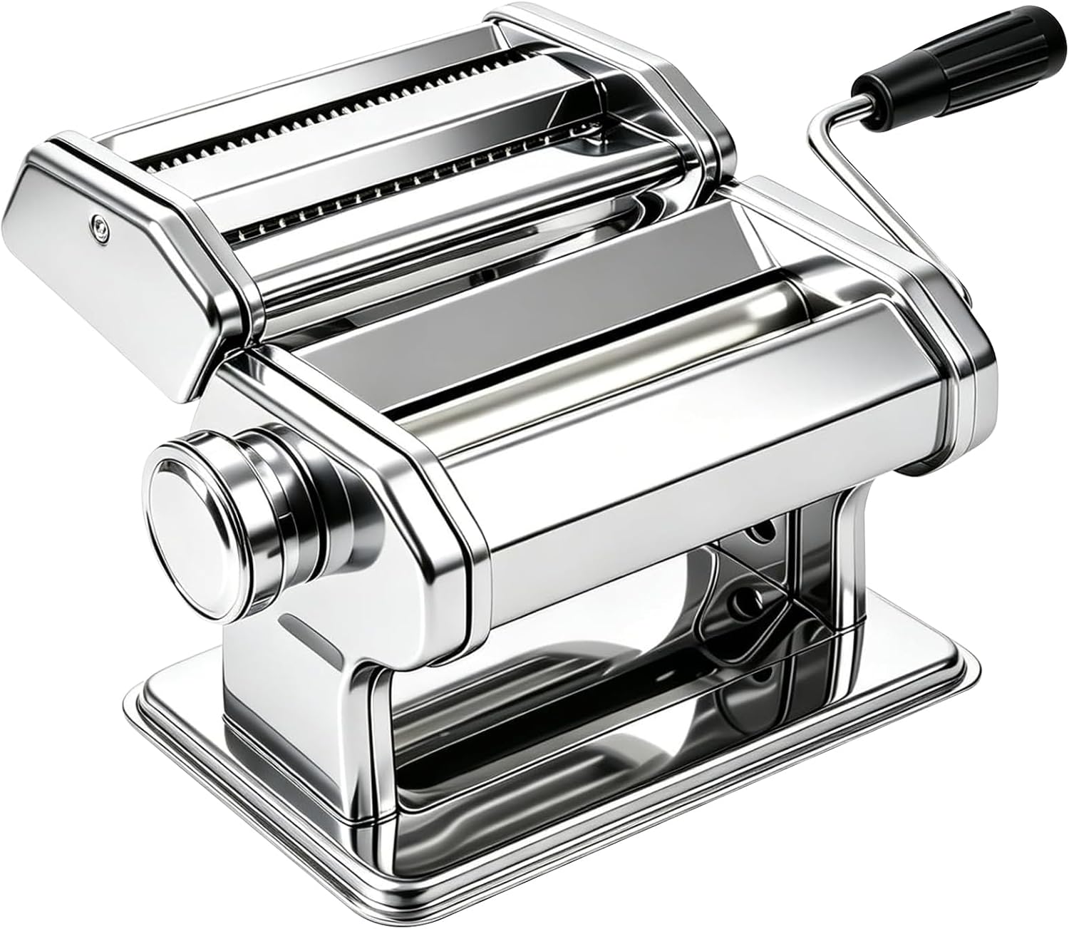 WENWOO Maszynka do makaronu Pasta Maker 150 z 9 regulowanymi ustawieniami grubości i 2 nożami