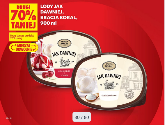 Lody jak Dawniej BRACIA KORAL 900 ML (drugi produkt 70% taniej) - Biedronka