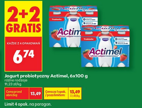 Jogurt probiotyczny Actimel 6x100g (2+2 GRATIS) - Biedronka