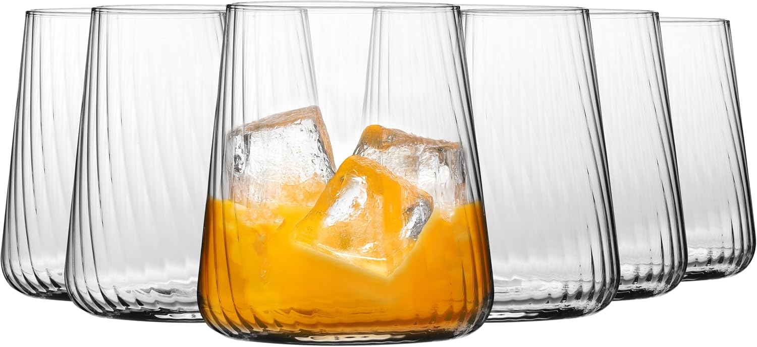KROSNO Szklanki do Wody Drinków i Koktajli Avant-Garde LUMI 6 x 430 ml