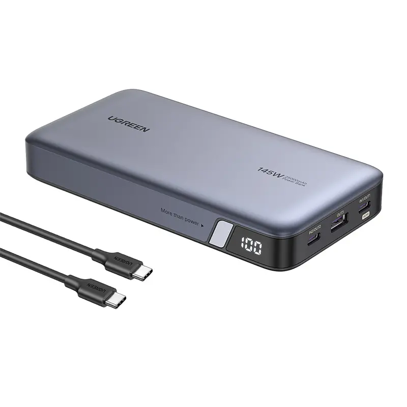 Powerbank UGREEN PB205 25000mAh PD 145W Szary + kabel ładujący USB-C