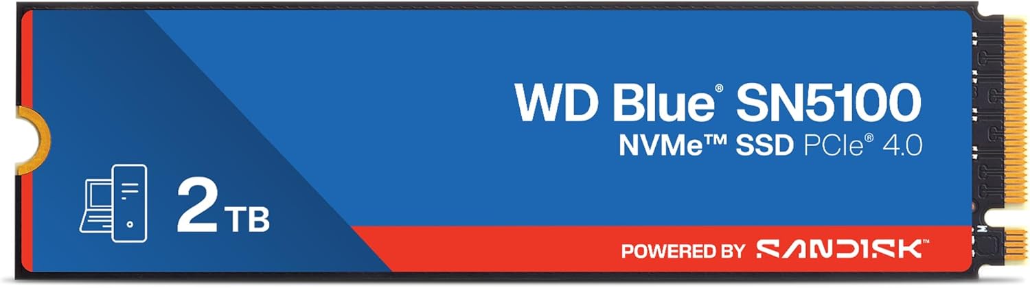 WD Blue SN5100 2 TB NVMe SSD (odczyt do 7 100 MB/s M.2 2280 PCIe Gen 4.0 nCache 4.0