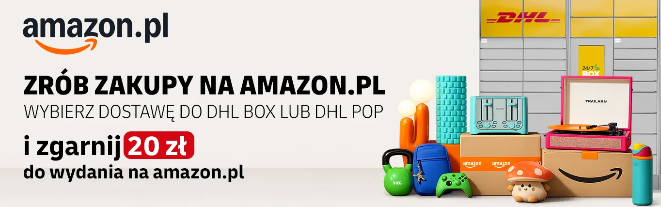 KARTA PODARUNKOWA 20 PLN do wydania na AMAZON'ie za wybranie dostawy do automatu DHL BOX lub punktu DHL POP - DHL