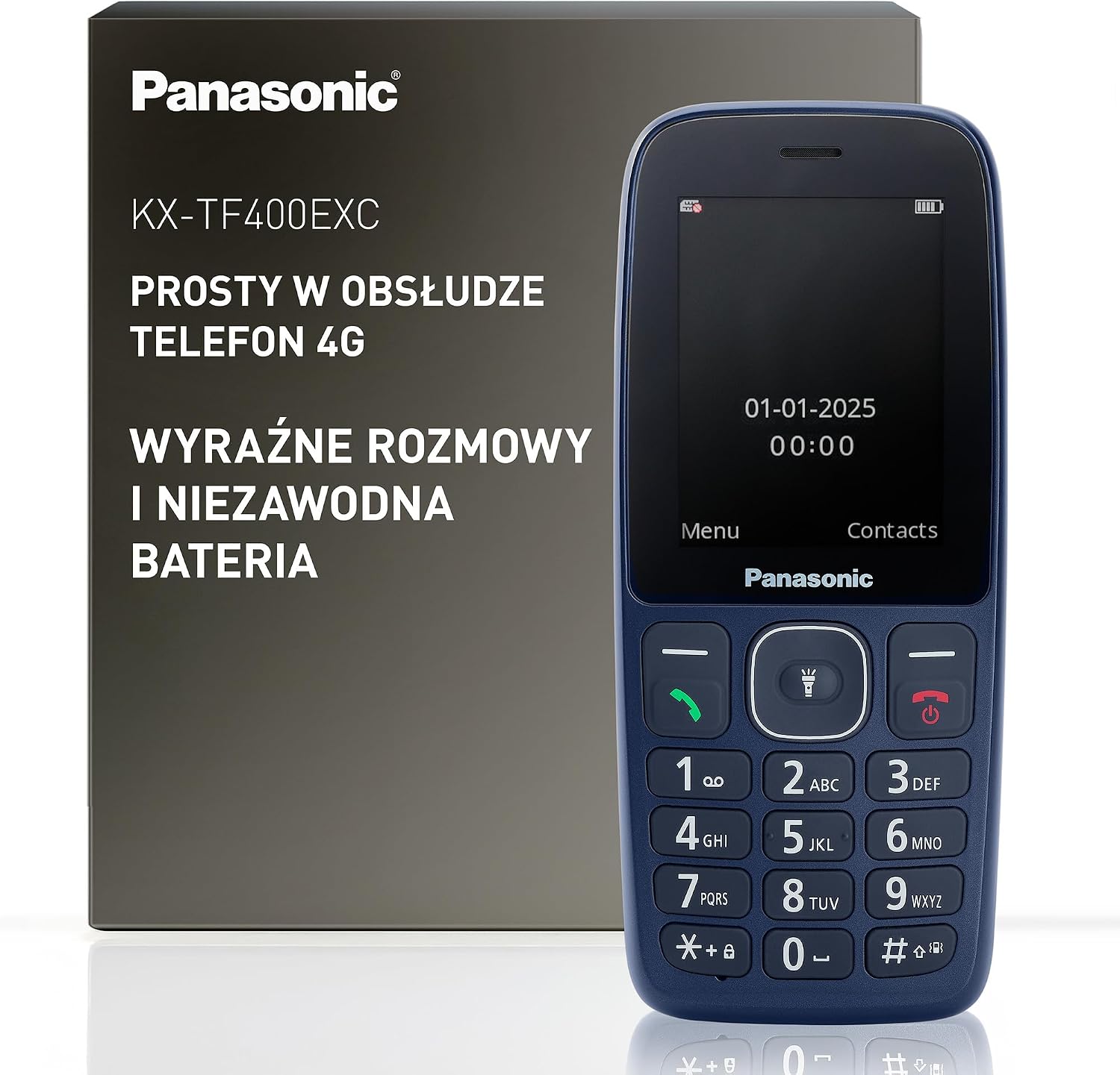 Telefon Panasonic KX-TF400EXC 4G VoLTE 280 Godzin Czuwania