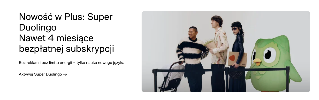 Super Duolingo nawet 4 miesiące za DARMOW - Zalando