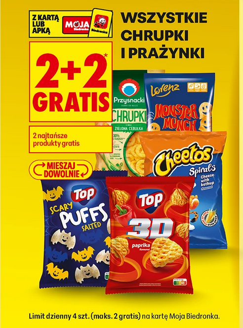 Wszystkie chrupki i prażynki (2+2 GRATIS) - Biedronka