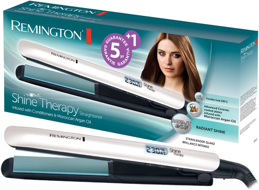 Remington prostownica do włosów powłoka ceramiczna LCD 150-230°C Shine Therapy S8500