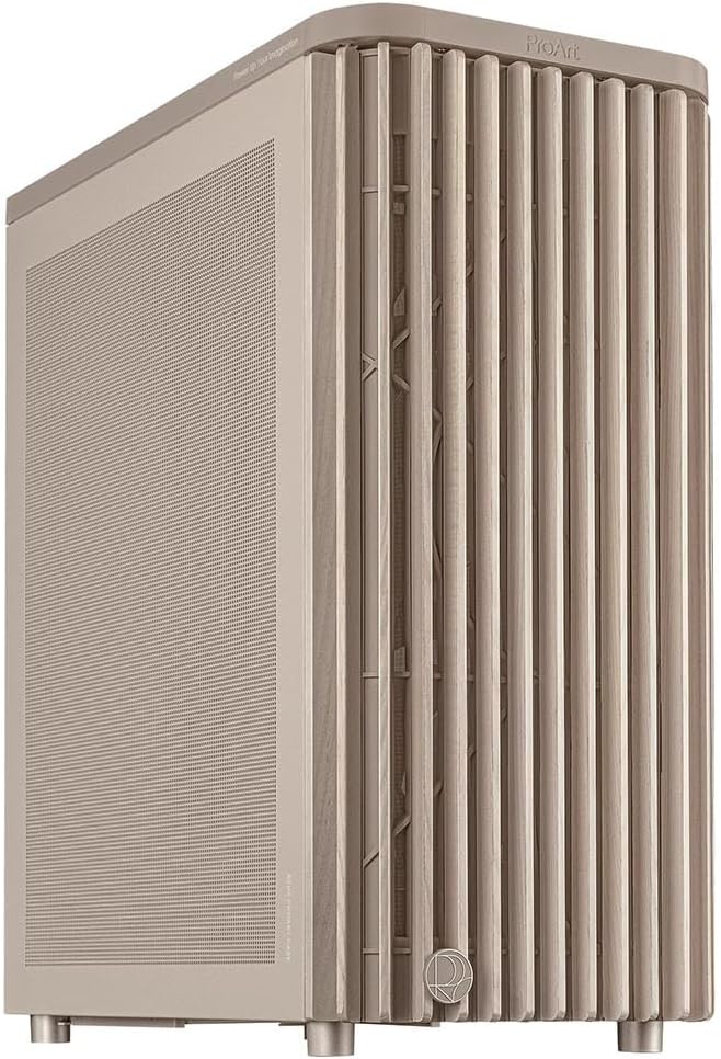 ASUS ProArt PA401 Wood Edition beżowy PC ATX Box z panelem siatkowym