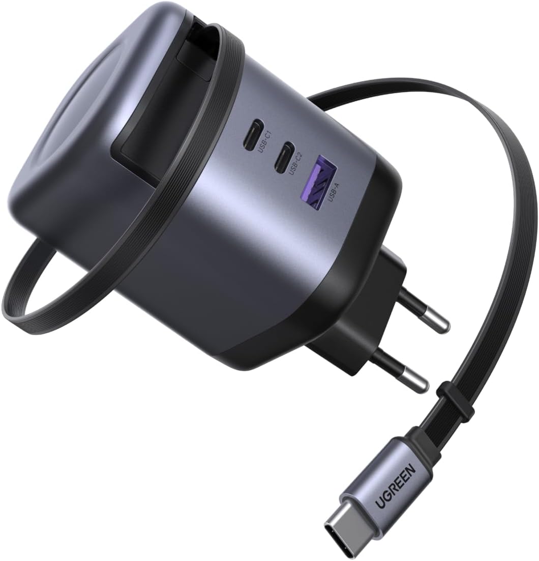 UGREEN Nexode Ładowarka 100 W USB-C z przedłużanym kablem 75 cm 4 porty