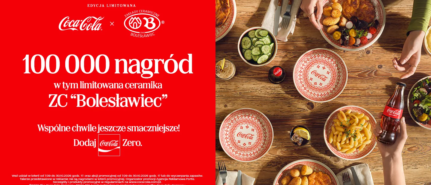 Wielka Loteria Coca-Cola + Bolesłwiec - 100.000 NARGÓD