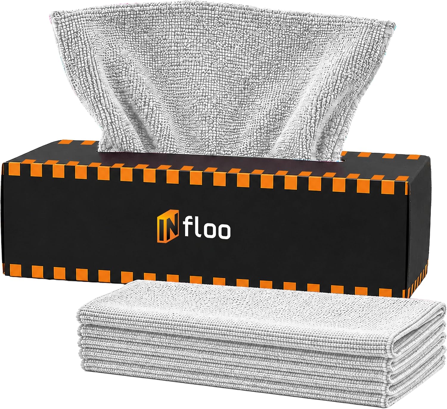INfloo Ściereczki z Mikrofibry w Pudełku – 20 Sztuk 20x20 cm (różne kolory) - 3 pudełka za 39 PLN (opis)