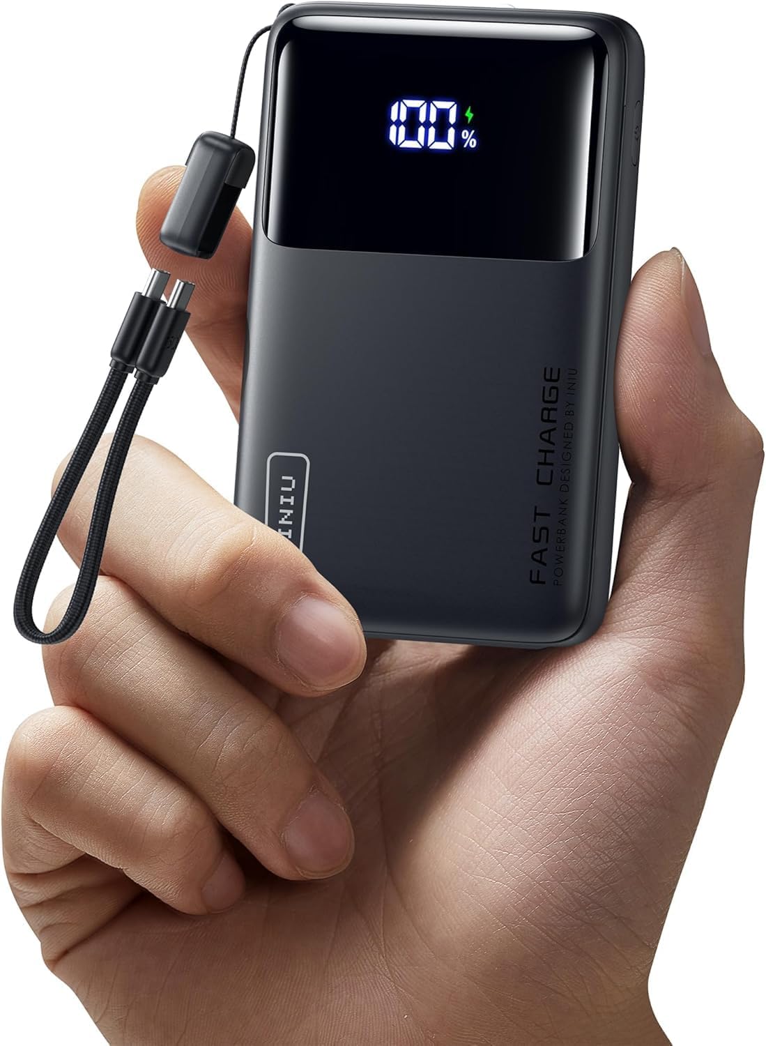 INIU 45W Power Bank Supercienki 10000mAh z Kablem USB-C