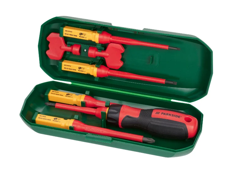 PARKSIDE® Zestaw wkrętaków z wymiennymi końcówkami 1000 V 8 elementów