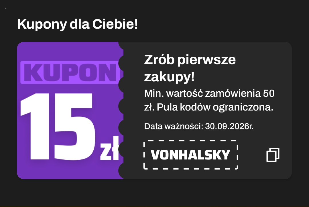 KUPON 15.00 PLN na pierwsze zakupy za min. 50 PLN - InPost