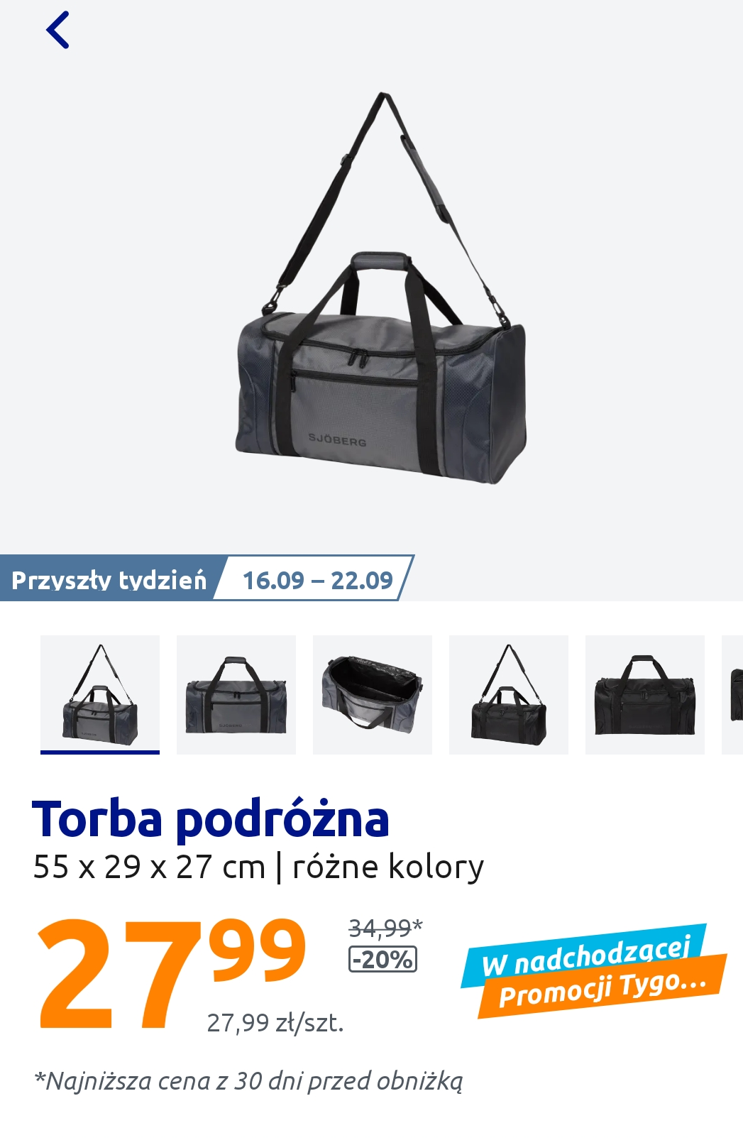Torba podróżna 55 x 29 x 27 cm | różne kolory - ACTION