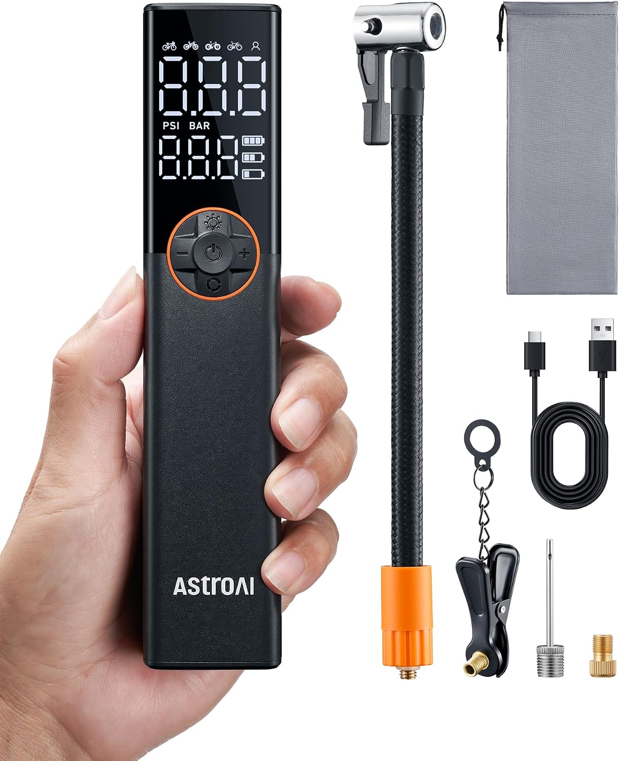 AstroAI Pompka Rowerowa Elektryczna - 150 PSI 10,3 Bara