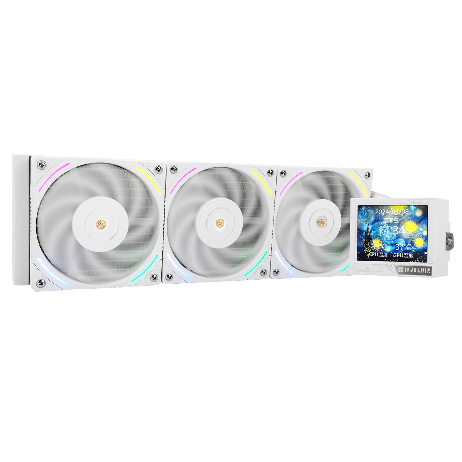 Chłodzenie wodne Thermalright Mjolnir Vision 360 ARGB ekran IPS LCD 320×240 (białe lub czarne)