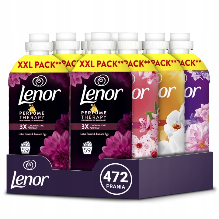 Lenor Płyn Do Płukania Tkanin Perfume Therapy Różne Warianty 8 x 1,239 L - od Oficjalny sklep Allegro