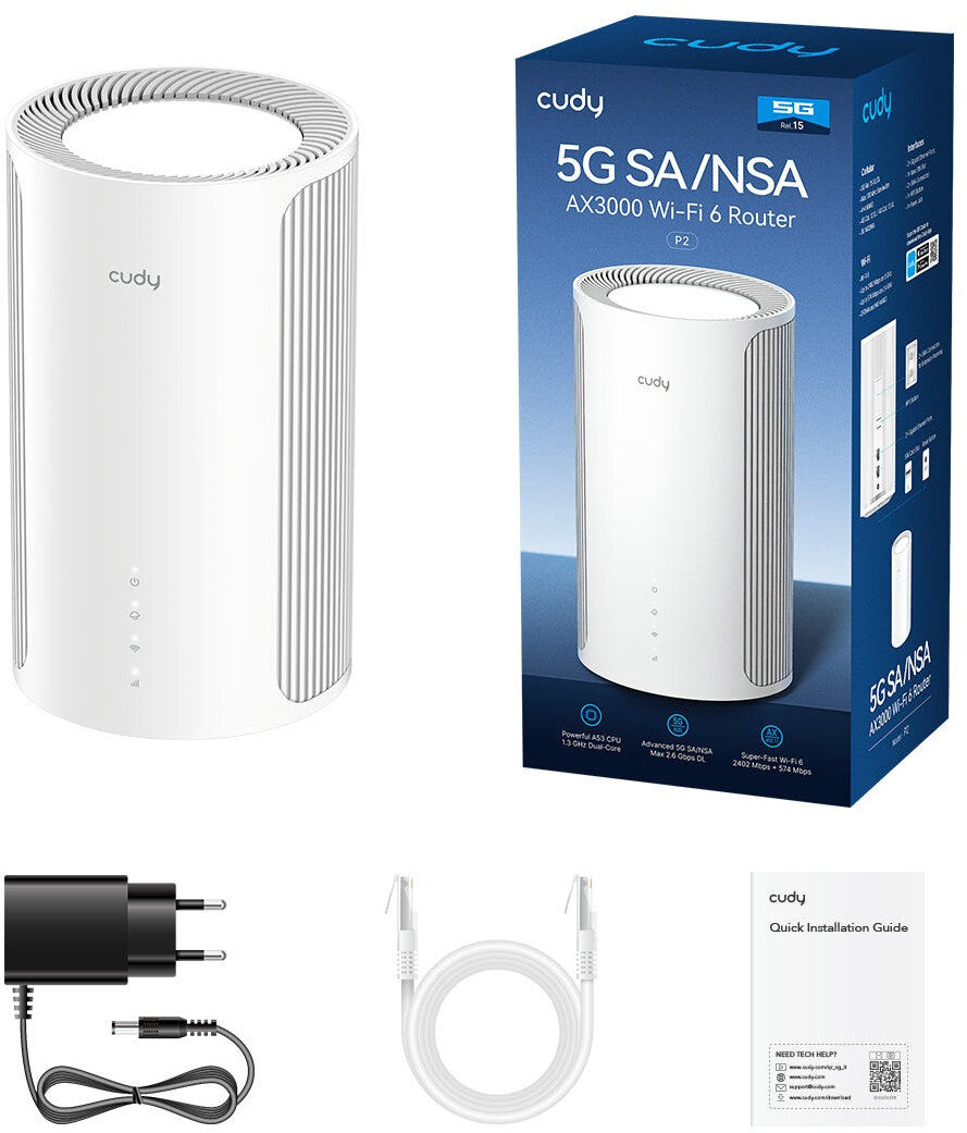 Router CUDY P2 2.4 / 5 GHz (DualBand) Wi-Fi Mesh Gniazdo SIM