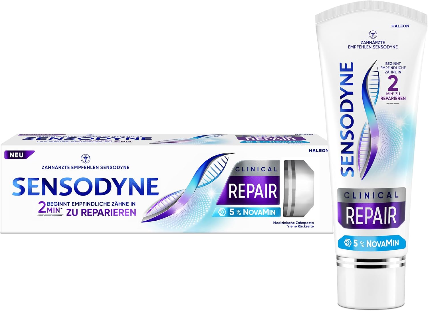 Sensodyne Clinical Repair pasta do zębów dla wrażliwych zębów z 5% NovaMin 75 ML