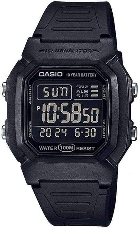 Casio Męski zegarek cyfrowy W-800H-1AVES - kwarcowy - wodoodporny