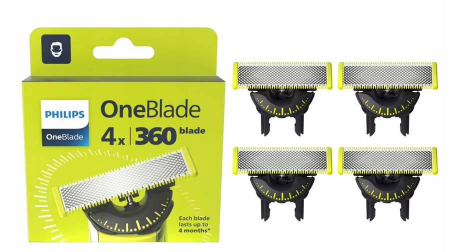 Ostrza Philips OneBlade 360 QP440/50 4 sztuki - od Oficjalny sklep Philips