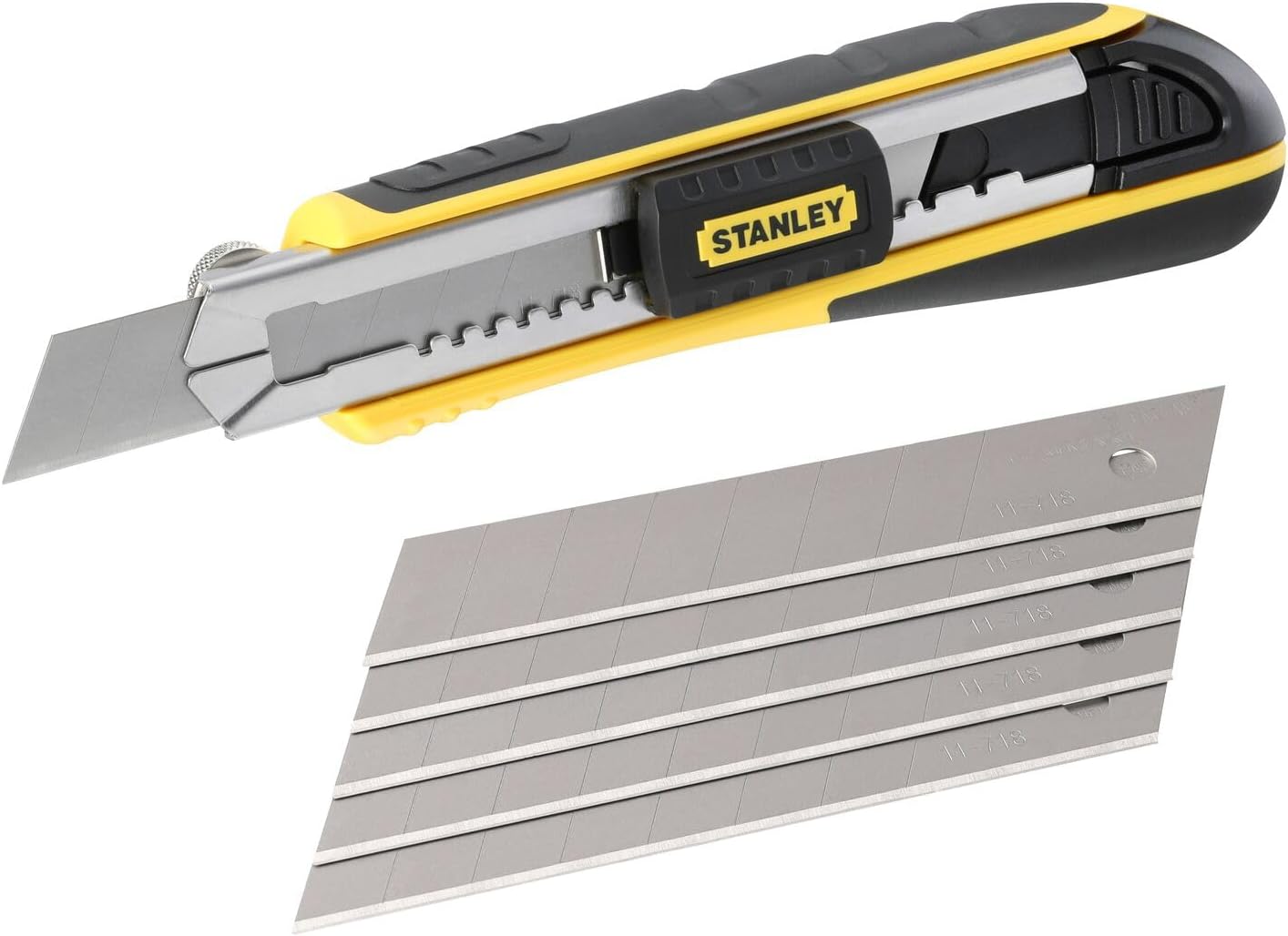 Stanley FatMax Nóż z ostrzem łamanym 18 mm 0-10-481 + 5 wymiennych ostrz