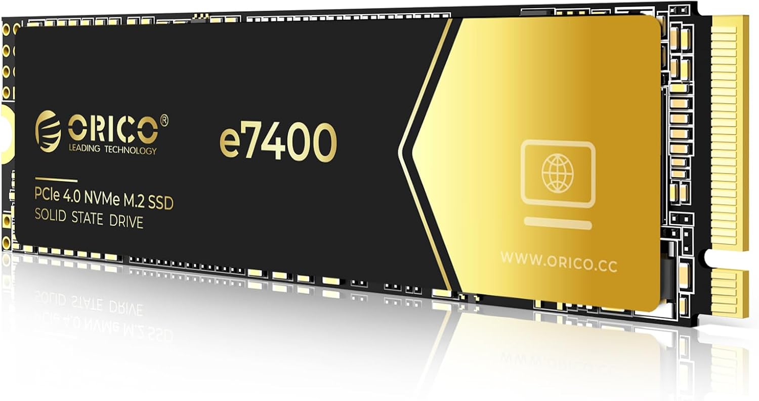 ORICO NVMe 2 TB SSD M.2 PCIe 4.0X4 - do 7200 MB/s SSD M2 wewnętrzny dysk SSD NAND