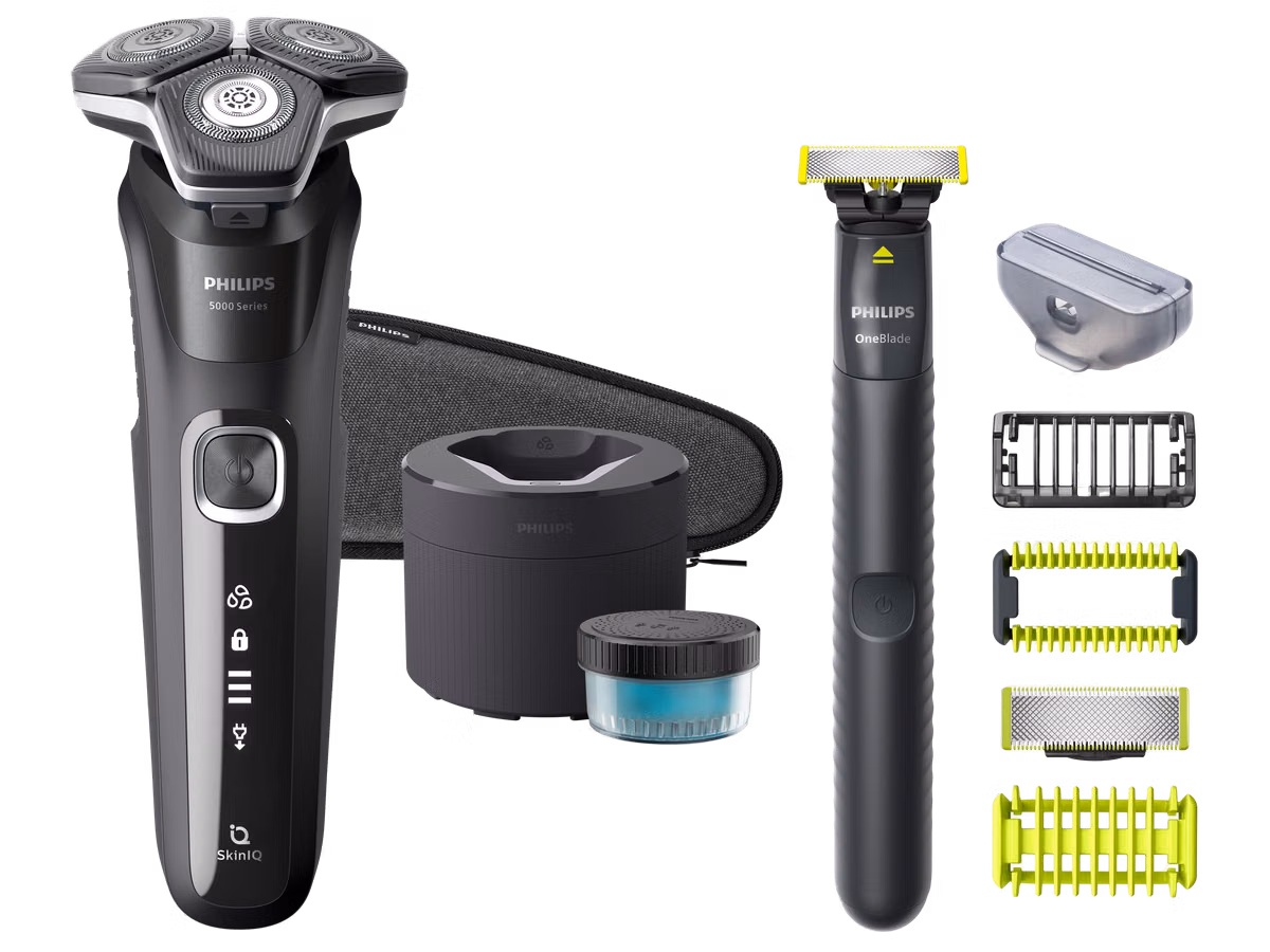Elektryczna golarka na mokro i sucho Philips Shaver Series 5000 S5898/79 + golarka OneBlade