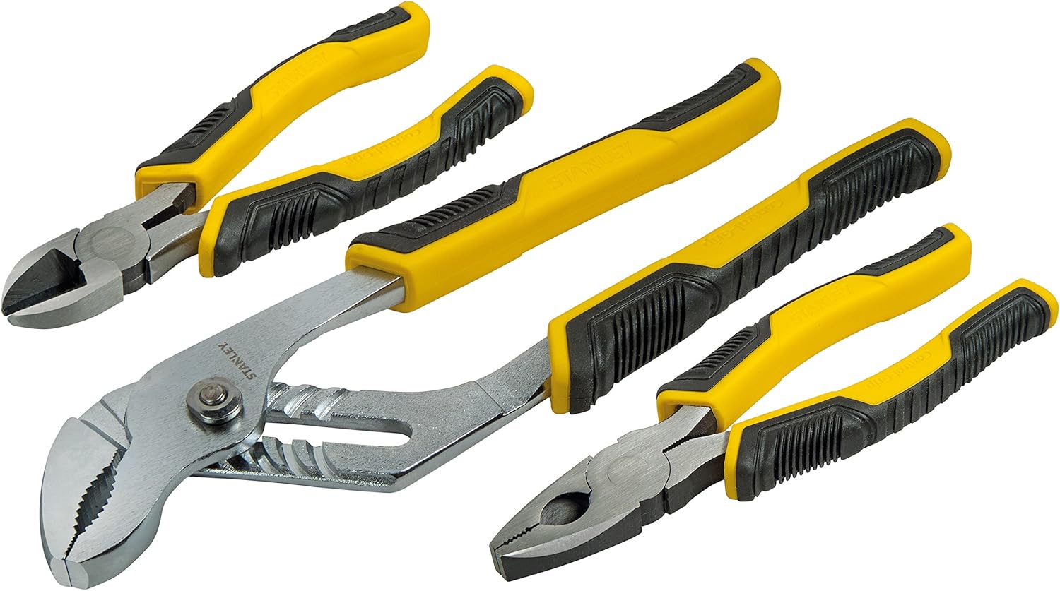 STANLEY ZESTAW Juego szczypce control grip. uniwersalny + corte diagonal + cremallera