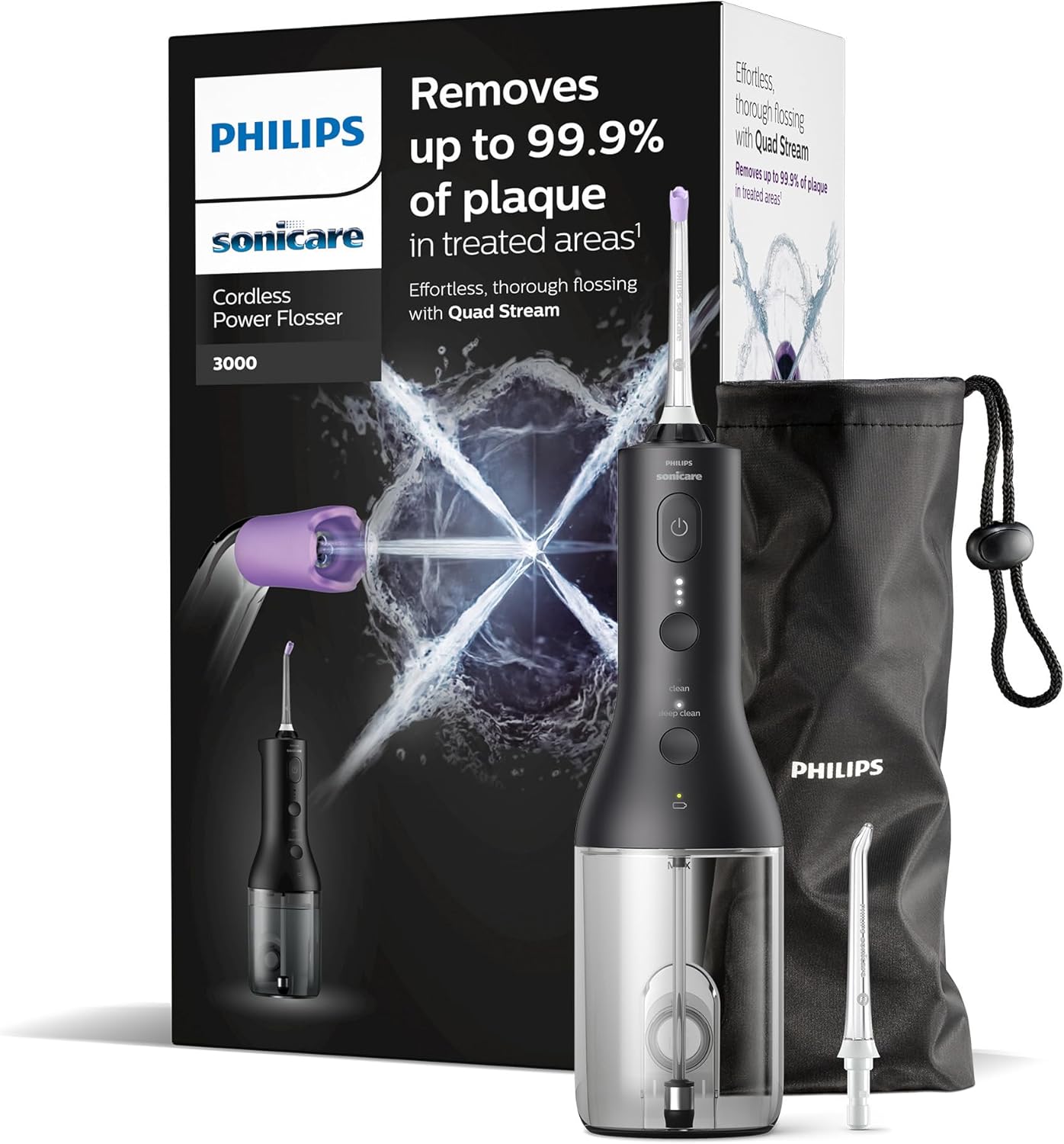 Philips Sonicare Power Flosser 3000 Bezprzewodowy irygator do jamy ustnej + torba podróżna