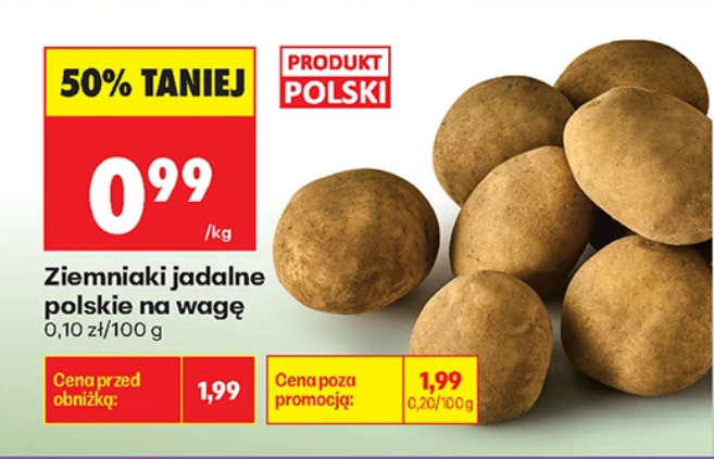 Ziemniaki jadalne polskie na wagę 1KG