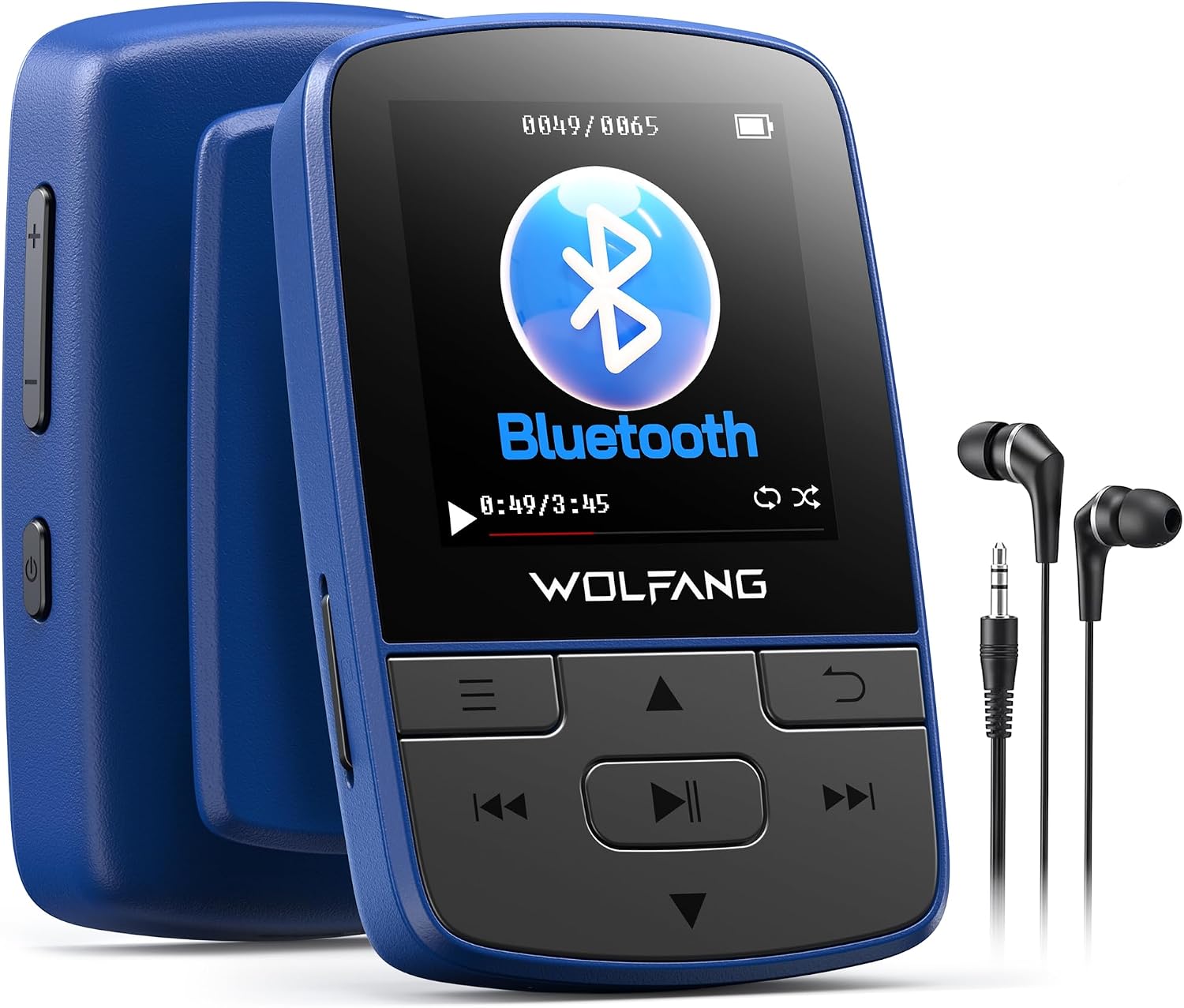 Odtwarzacze MP3 WOLFANG z Bluetooth 5.3 klips sportowy