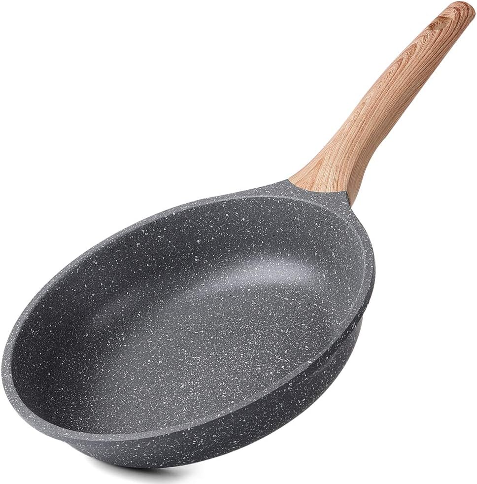 ZUOFENG Patelnia z powłoką zapobiegającą przywieraniu 24 cm granitowa