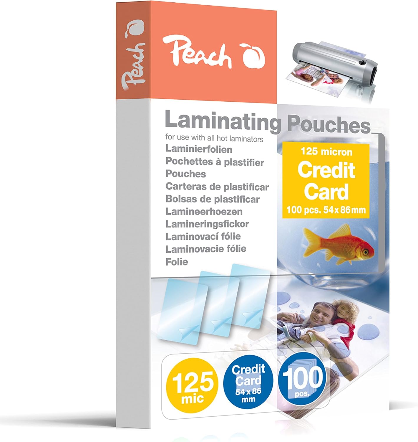 100 SZTUK - Peach PP525-07 Koszulki do Laminowania