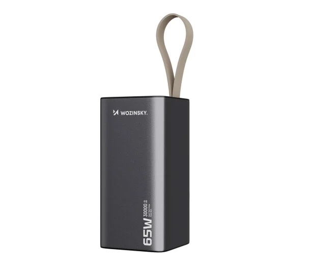 Wozinsky Powerbank K65+ 65W 30000mAh 2x USB-C 1x USB-A 65W szary