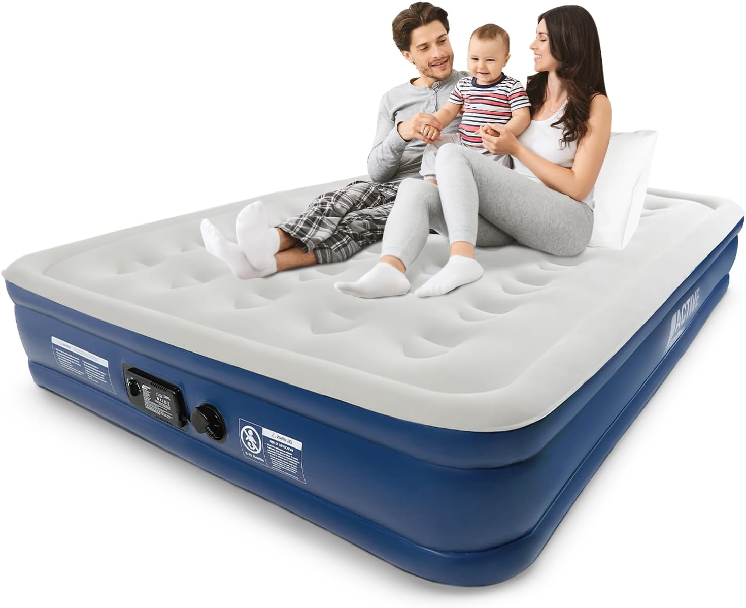 Dmuchan materac Active Era Premium King Size z wbudowaną pompką elektryczną