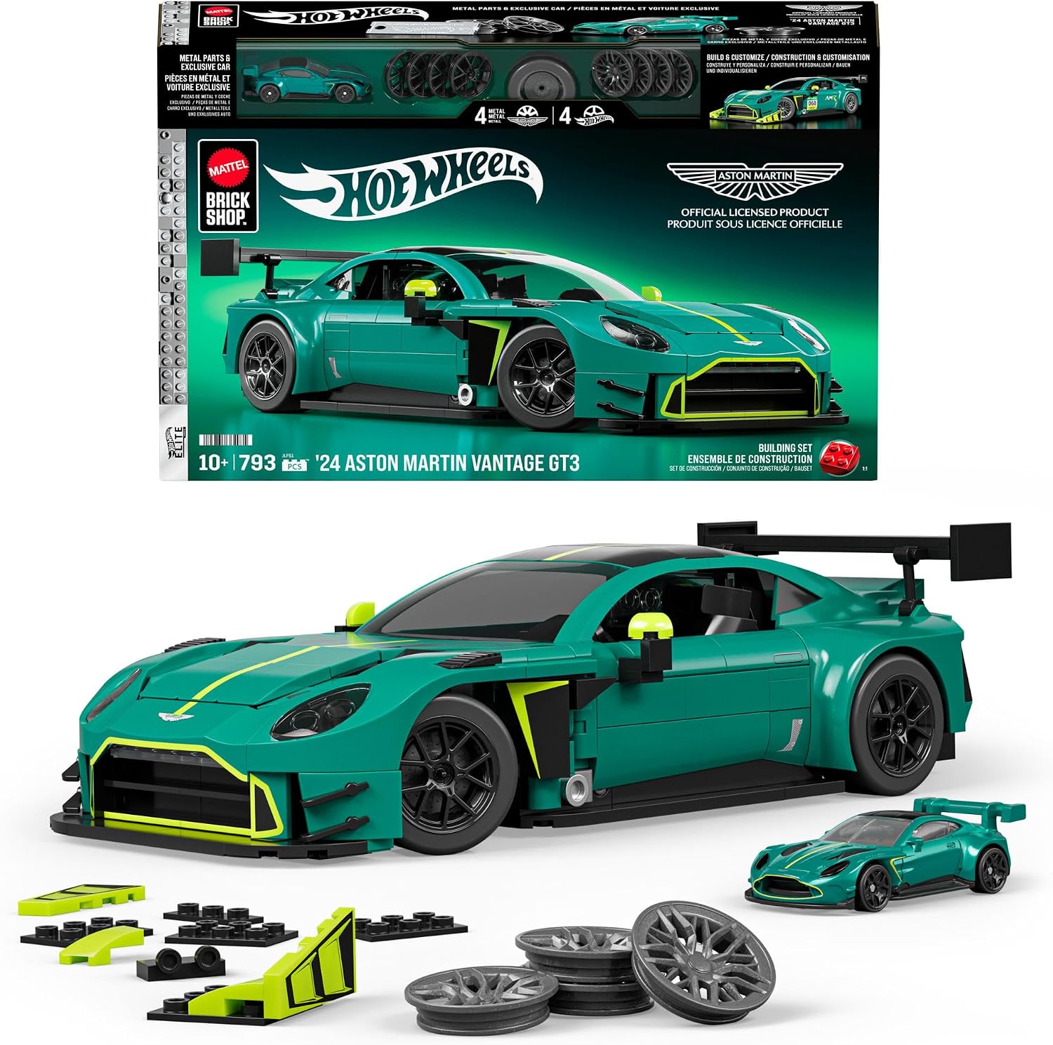 Mattel Brick Shop Hot Wheels ’24 Aston Martin Vantage GT3