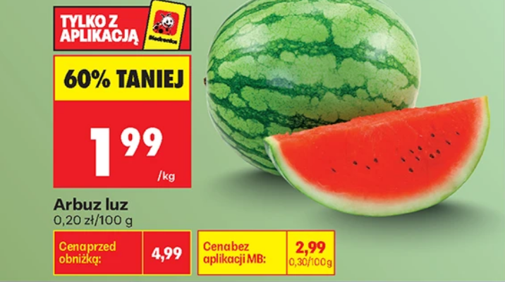 Arbuz luz 1kg - Biedronka