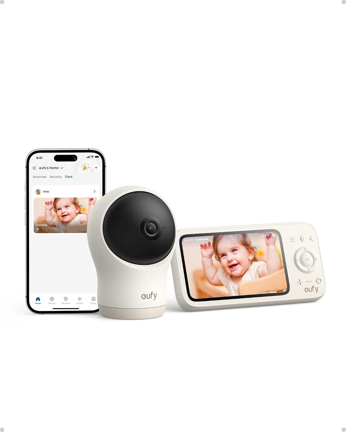 Eufy C10 niania elektroniczna z kamerą 2K HD 4,5" 4x Zoom noktowizor