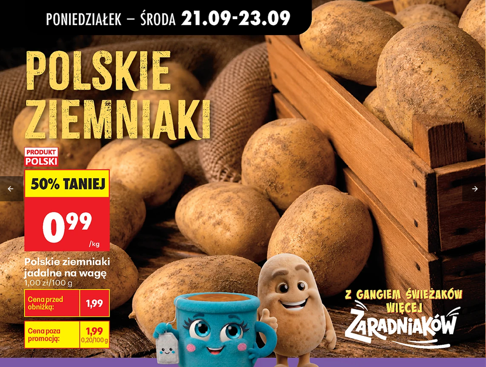 Polskie ziamniaki jadalne na wage 1 KG - Biedronka