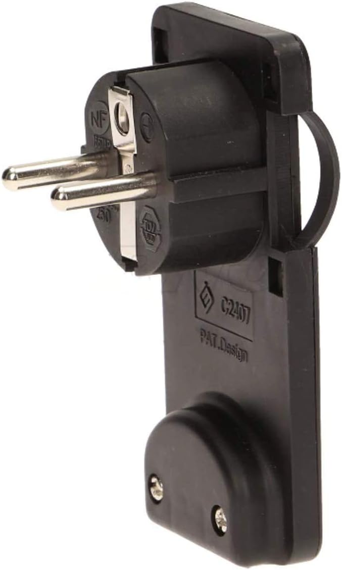 Orno OR-AE-1311 płaskie gniazdko 230 V/50 Hz 16 A 47 x 90 x 45 mm podłączenie urządzeń za meblami czarne