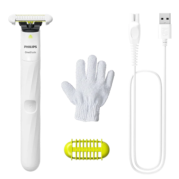 Philips OneBlade Intimate Zestaw: maszynka do golenia 1 szt. + rękawica peelingująca 1 szt.