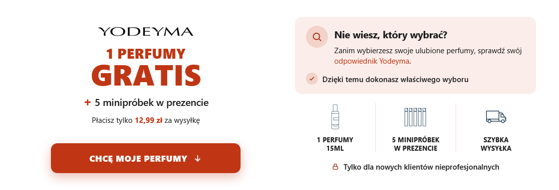 DARMOWE PERFUMY Yodeyma 15 ML + 5 mini próbek